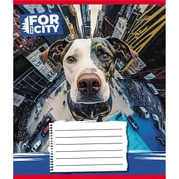 Зошит учнівський "Собака в місті" Leader 024-560077L-1 в лінію, 24 аркуші