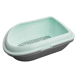 Туалет AnimAll CNR-130 для кошек под наполнитель с сеткой мятный 57×39×23 см