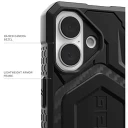 Оригінальний протиударний чохол UAG Monarch Pro MagSafe для iPhone 16 Plus Carbon Black 114455114242 - мініатюра 5