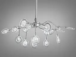 Креативная новинка, люстра "Светлячок", люстра на 18 ламп, хром сатин