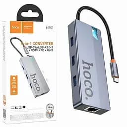 Переходник Hoco Hub HB51 алюминиевый сплав и акрил 74 г