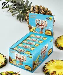 Кокосово-карамельний батончик FitWin Coco Caramel No Sugar Added, 20*40 грам без доданого цукру - Ананас