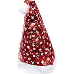 Шапка новорічна "Санта-Клауса" Bambi 6241-5-1 зі сніжинками