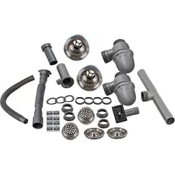 Мийка для кухні Lidz Handmade H7843 з двома чашами інтегрована 3.0/1.0 мм Brushed Steel (LDH7843BRU35387) - мініатюра 7