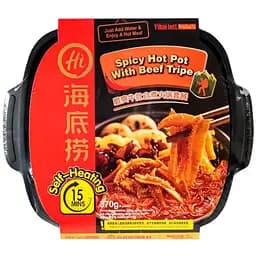 Лапша быстрого приготовления с говядиной Haidilao Spicy Hot Pot Beef Tripe острая 370 г