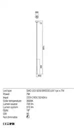 Підвісний світильник Redo ITO SU LED 400 7W 3000K COFFEE (5.1.2) 01-1754 - мініатюра 3