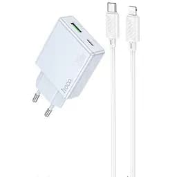 СЗУ Hoco C142A Direct PD20W+QC3.0 (1USB-A/1C) + кабель Type-C to Lightning