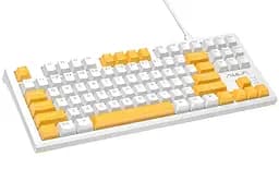 Клавиатура игровая механическая Aula Mechanical F-3032 White keycaps + 21 Yellow keys KRGD Brown - мініатюра 2