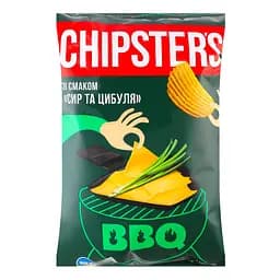 Чипси Chipster's BBQ хвилясті зі смаком сиру та цибулі 95 г (826031) - мініатюра 2