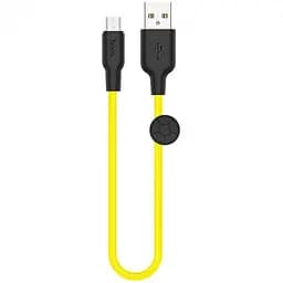 USB Cable Hoco X21 Plus Fluorescent MicroUSB Yellow 1m