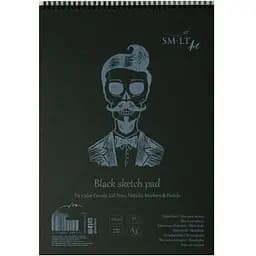 Альбом для рисунка на спирали SM-LT Art Authentic А3 (29.7х42 см) 165г/м2 30л черная бумага