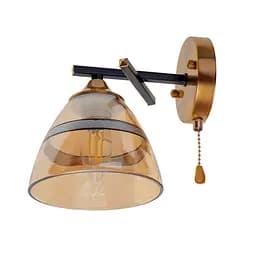 Бра Brille LK-714W/1 E27 BK+GDB з 1 плафоном золотисте