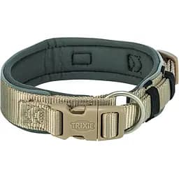 Ошейник Trixie Premium для собак экстраширокий S–M 33-42х3.5 см песочно-серый