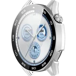 Чохол-накладка DK Huawei Watch GT 5 46mm Пластик Soft-Touch Glass Full Cover (silver) - мініатюра 2