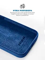 Силиконовый чехол для Apple iPhone 14 Pro, ICON2 Case, синий, противоударный, панель, защита всего корпуса, матовая поверхность Soft Touch, выступает над дисплеем, совместим с защитными стеклами и пленками, с микрофиброй, ArmorStandart (ARM63603) - мініатюра 7