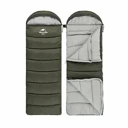 Спальник Naturehike U350 з капюшоном (NH20MSD07) +1°C - правий - темно-зелений - мініатюра 3
