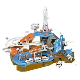 Трек ZX 006 A Космическая станция свет, мелодия, озвучка на английском, ракета, механический лифт, автоматический подъемник