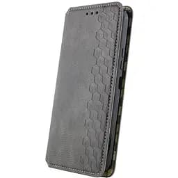 Шкіряний чохол-книжка Getman Cubic PU для Realme 11 4G Сірий - мініатюра 5