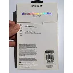 Оригінальний силіконовий чохол із кільцем Samsung для Galaxy Z Flip4 Silicone Cover with Ring Pink EF-PF721TPEGUA - мініатюра 4