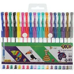 Набір ручок ZiBi Standard+Neon+Glitter+Metallic 18 шт. (ZB.2206-99)