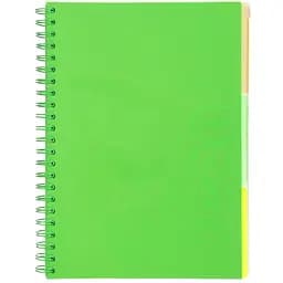 Зошит на пружині Buromax Neon А4 (210x297) 120 аркушів 3 PVC зелений (BM.24349911-04)