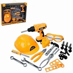 Набір інструментів HB3299-11 захисна каска, захисна маска, молоток, викрутки, гайкові ключі, болти