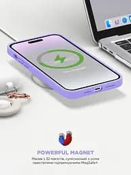 Силиконовый чехол с MagSafe для Apple iPhone 14 Pro Max, ICON2 MagCase, фиолетовый, противоударный, панель с мягкой подкладкой, защита всего корпуса, поддержка беспроводной зарядки, совместим с защитными стеклами и пленками, ArmorStandart (ARM68412) - мініатюра 9