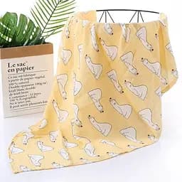 Муслинова дуже якісна пелюшка OldBro Kids White Bear 100x120 см