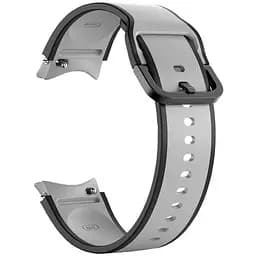 Ремінець для Samsung Galaxy Watch 5 40mm - сіро-чорний ширина кріплення 20мм силікон розмір L Watchbands Double Line (W12-3WB66259531)