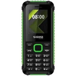 Мобильный телефон Sigma mobile X-style 18 Track, черный/зеленый, 2 Mini-SIM, дисплей 1.77" цветной (128x160), моноблок