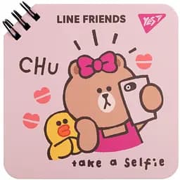 Блокнот YES Line Friends Chu 110х110 мм 80 листов (151750)