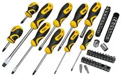 Отвертки 20 бит, SL, PH, Torx, H, 18 торцевых головок, сумка, набор 48шт Stanley hoz0014104