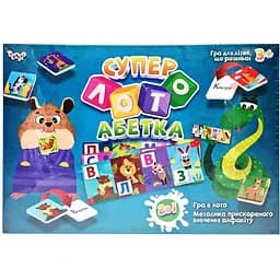 Настільна навчальна гра Суперлото Абетка Danko Toys СЛА-01U укр