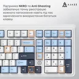 Клавіатура Ajazz AK980 MAX Magnetic Switch USB UA White/Blue (AK980-MAX-M-BWDB) - мініатюра 11