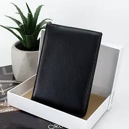 Обложка на паспорт и права Ricco Grande 162-A кожаная черная