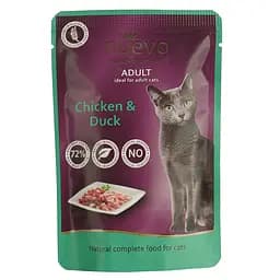 Вологий корм для котів Nuevo Adult курка та качка 85 г (95208 (761))