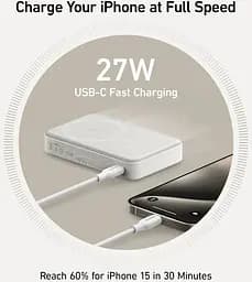 Універсальна мобільна батарея Anker MagGo 10000mAh 27W White (A1654G21) - мініатюра 5