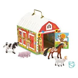 Будиночок-сарай Melissa&Doug із засувками і тваринами (MD2564) - мініатюра 2