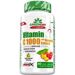 Вітаміни та мінерали AMIX GreenDay ProVegan Vitamin C 1000 mg with Acerola, 60 капсул