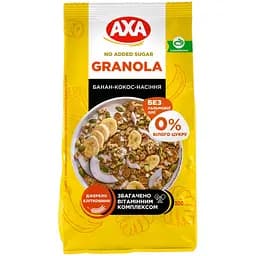 Гранола AXA с семечками, бананом, кокосом без добавления сахара 300 г