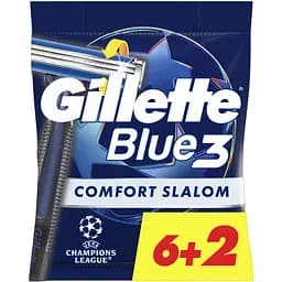 Одноразові станки для гоління (бритви) чоловічі Gillette Blue 3 Comfort Slalom 8 шт.