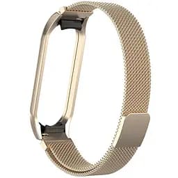 Ремінець Milanese Loop Design для Xiaomi Mi Band 7 Gold