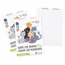 Альбом на спіралі для малювання Cats Friendship А4 100г/м2 20л ROSA Kids - мініатюра 3