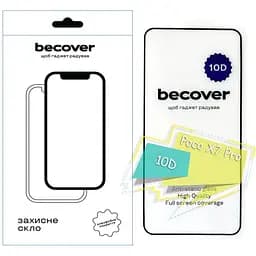 Стекло защитное BeCover Poco X7 Pro 10D Black (713165)