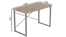 Комп'ютерний стіл Ferrum-decor Дейв 75x120x70 сірий ДСП Дуб Сан-Марино 32мм (FRD-102406) - мініатюра 3