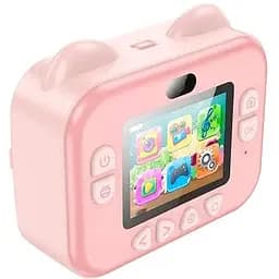 Детская цифровая фотокамера мгновенной печати с термопринтером Hoco 48 МП/ 800 мАч HOCO DV204 Dual-camera Розовый