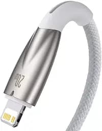 Кабель Baseus Glimmer Series Fast Charging Cable Type-C to Lightning 20W 1m CADH000002 White - мініатюра 3