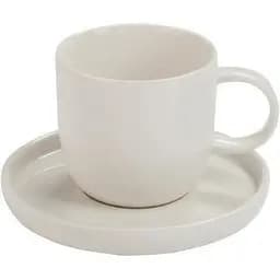 Чашка с блюдцем J-line классическая 250 мл белый (71734)