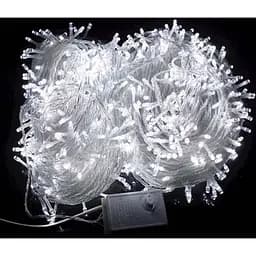 Новогодняя гирлянда на прозрачной проволке 500 лампочек 30 м Белый свет