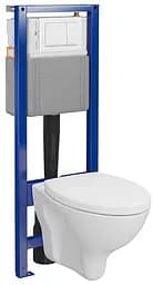 Комплект инсталляция Cersanit System 40 + унитаз Cersanit Mito Red 411 с сиденьем полипропилен и белой клавишей Enter S701-788